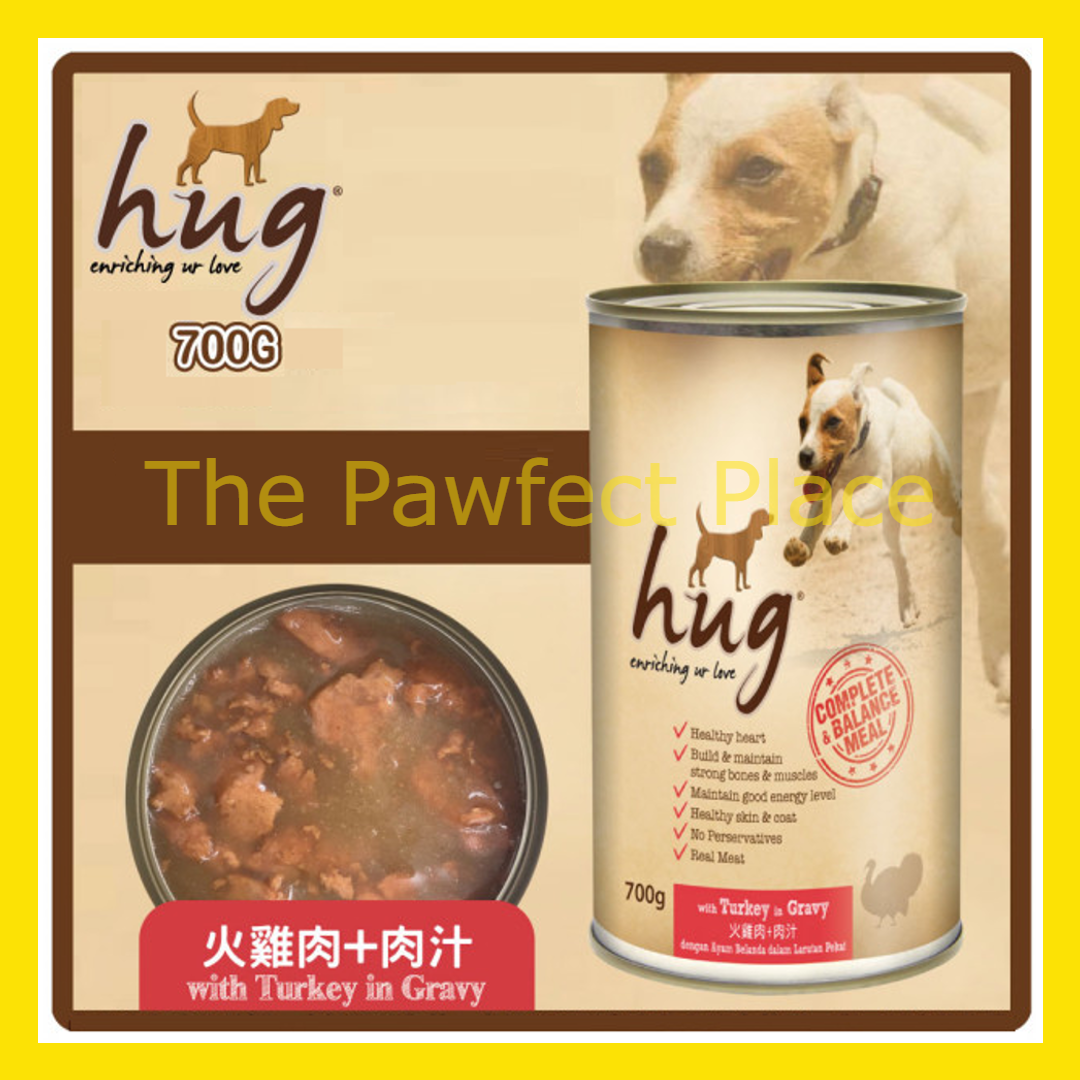 700G Hug Dog Canned Food Dog Wet Food with Bubble Wrap Chicken Vegetable Lamb Gravy Turkey