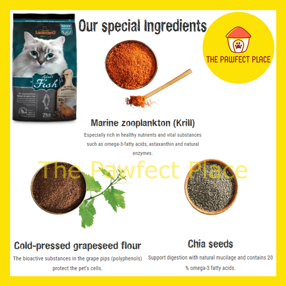 1kg Repack Leonardo Cat Dry Food Made in Germany Adult Fish Adult Lamb Adult Complete Adult Duck