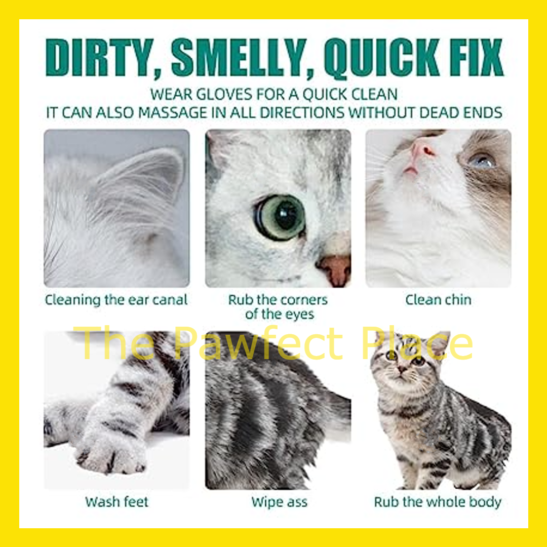 8pcs Japan Pet Wipes Glove Disposable SPA Antibacterial Grooming