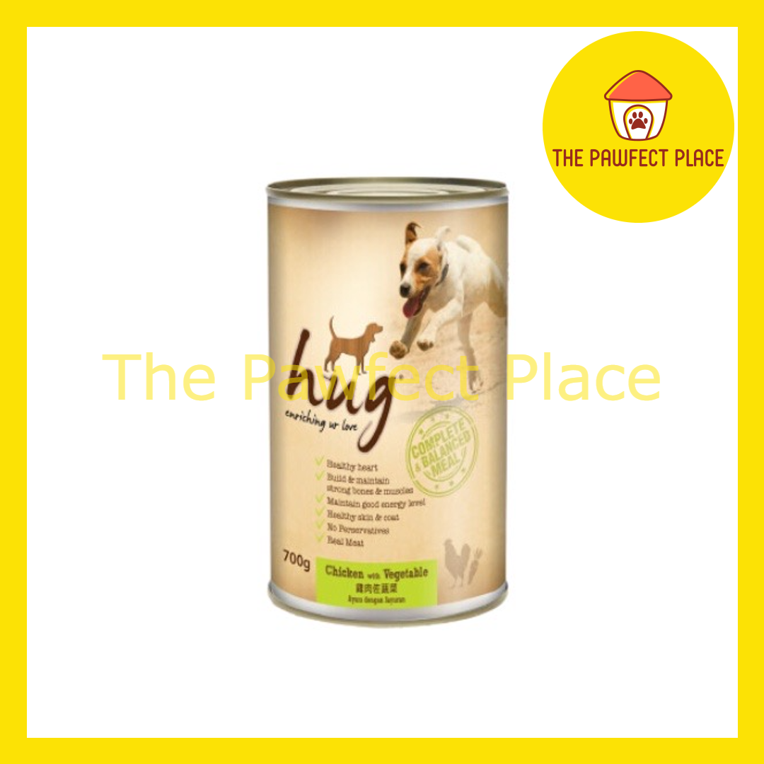 700G Hug Dog Canned Food Dog Wet Food with Bubble Wrap Chicken Vegetable Lamb Gravy Turkey