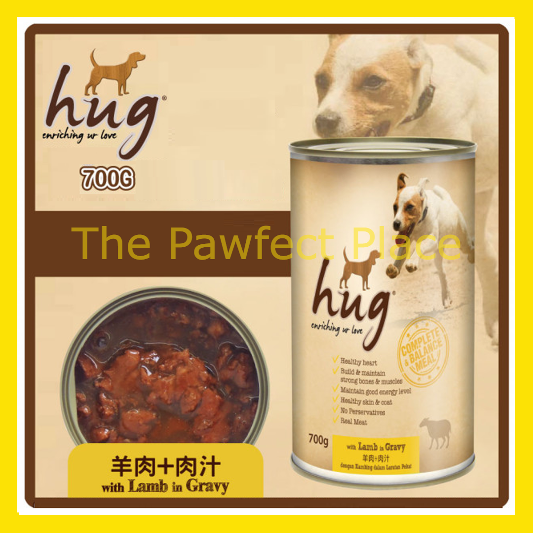 700G Hug Dog Canned Food Dog Wet Food with Bubble Wrap Chicken Vegetable Lamb Gravy Turkey