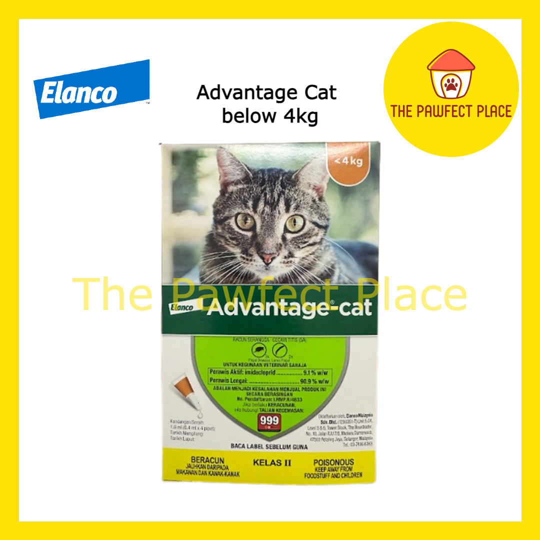 Bayer Advantage Cat Spot On Flea Treament Ubat Kutu Kucing Elanco