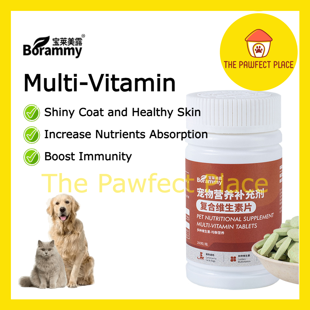 180/ 200 tablets Borammy Pet Supplement Probiotics Trace Elements Seaweed Calcium Multivitamin