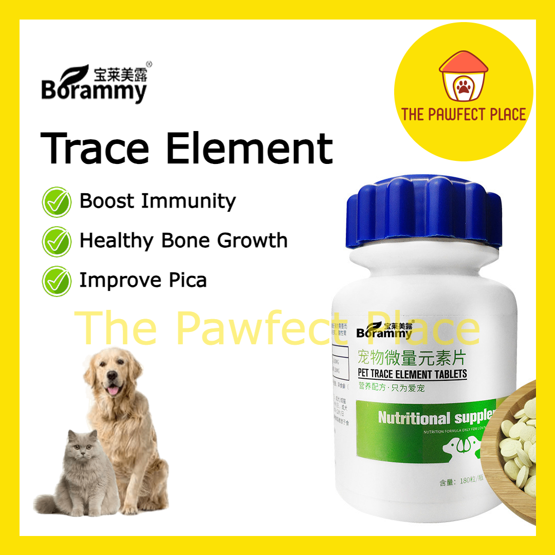180/ 200 tablets Borammy Pet Supplement Probiotics Trace Elements Seaweed Calcium Multivitamin