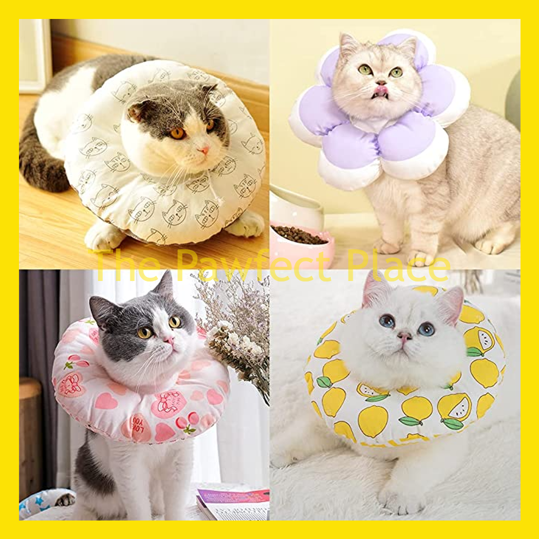 Pet Elizabeth Collar XXS-L Adjustable Waterproof Neck Soft Cotton Cone E-Collar Protection