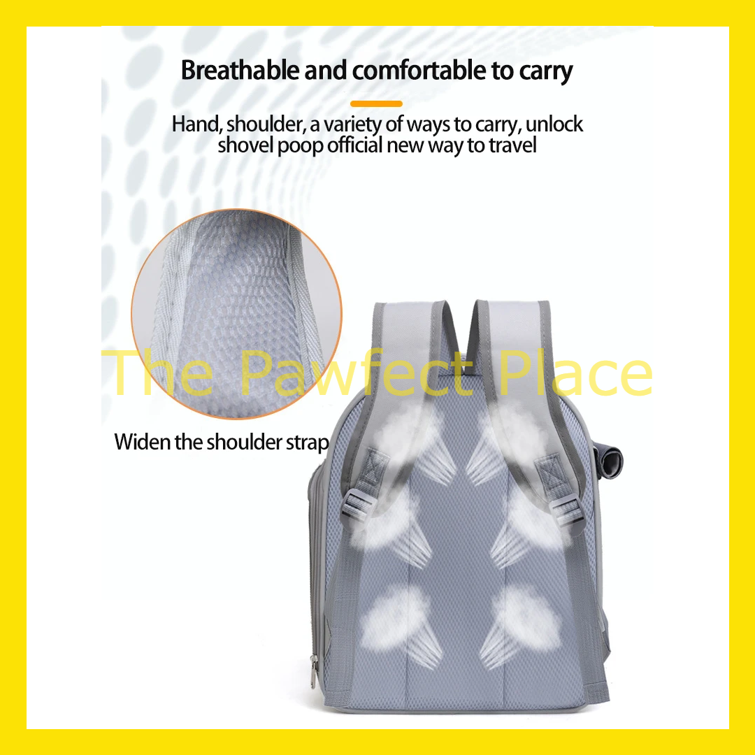 Pet Backpack Carrier Breathable Transparent Carrier for Cat Dog Small Pets Clear Foldable Cat Backpack for Travel