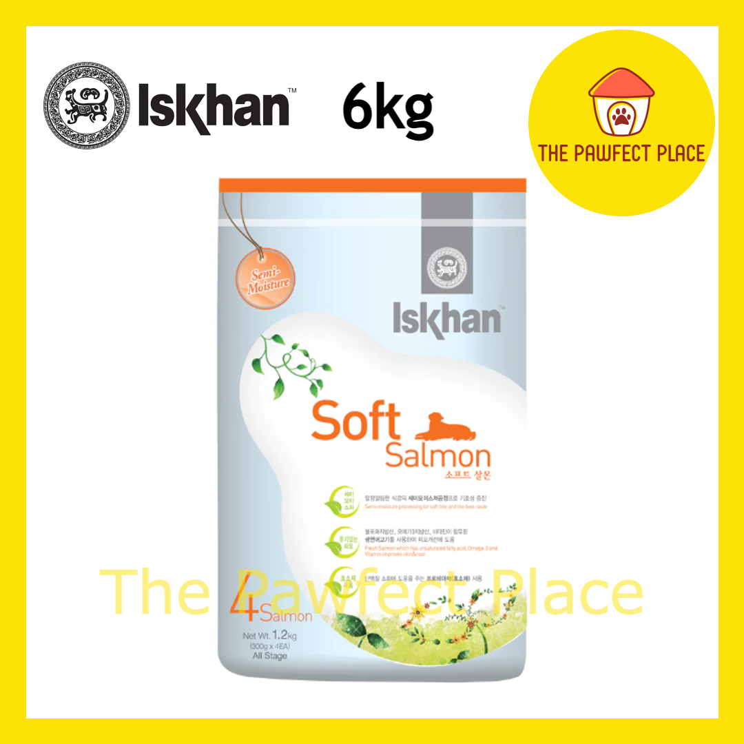 Iskhan Dog Food 6KG Allergy Free Sensitive Salmon Sensitive Duck Soft Salmon Pet Food Dry Food