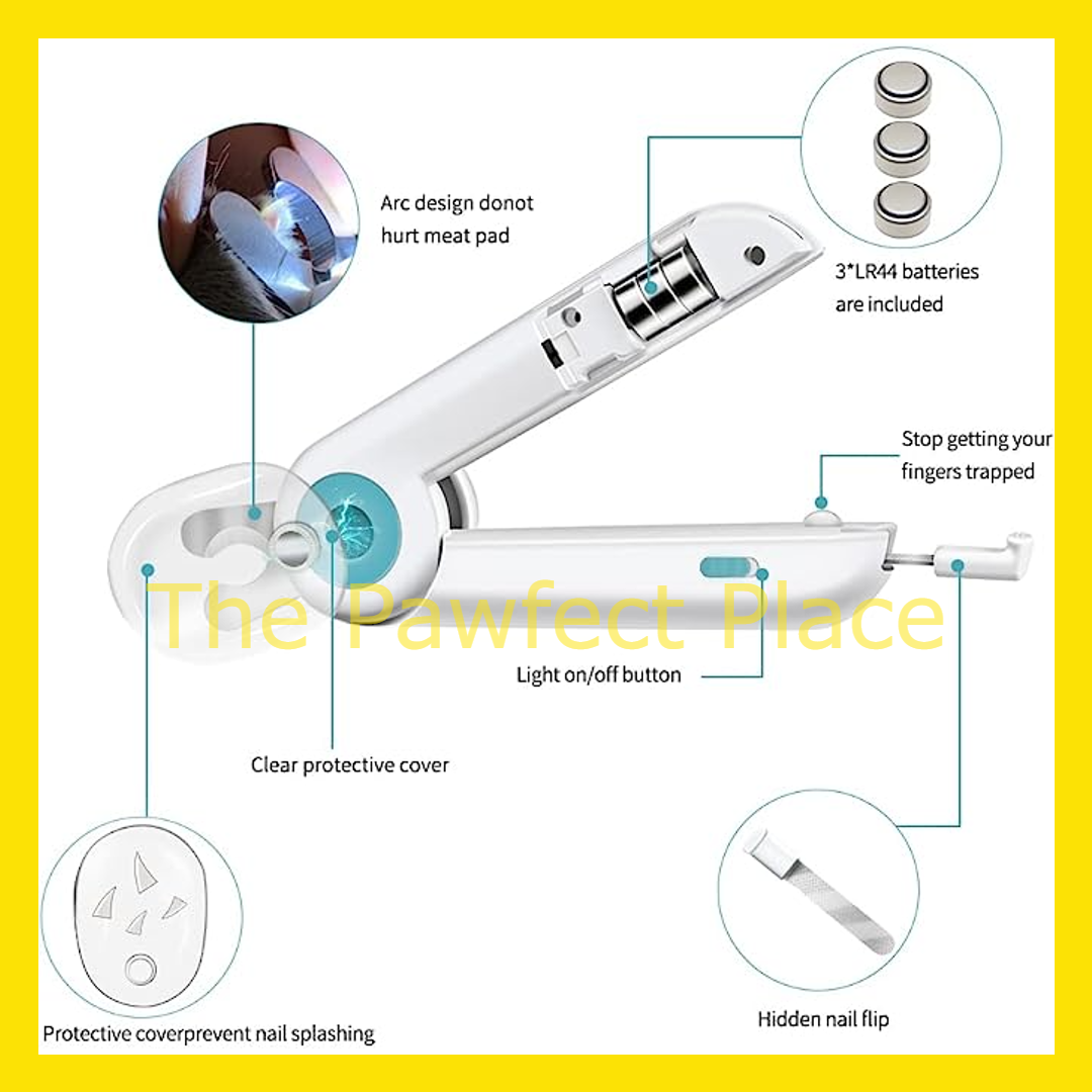 Pet Nail Clipper with LED Lights Pet Nail Trimmer with Nail File