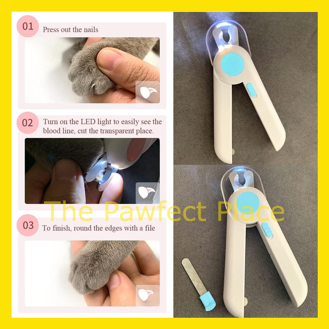 Pet Nail Clipper with LED Lights Pet Nail Trimmer with Nail File