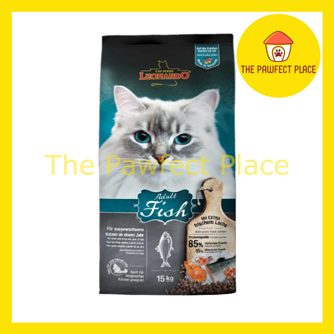 15kg Leonardo Cat Dry Food Made in Germany Adult Fish Adult Lamb Adult Complete Adult Duck