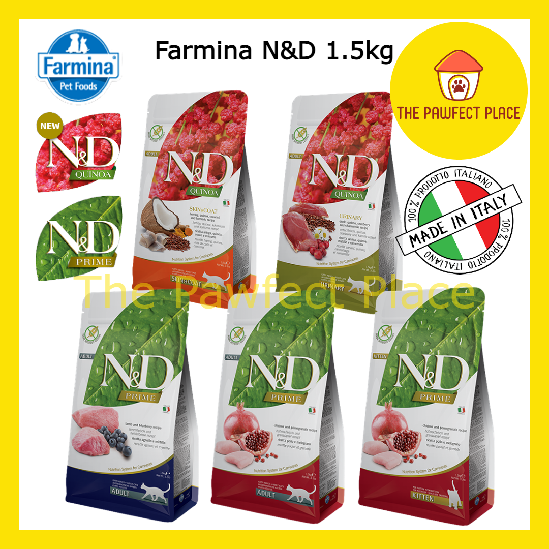 Farmina N&D Prime Quinoa Cat Food Original 1.5kg Makanan Kucing Adult Kitten