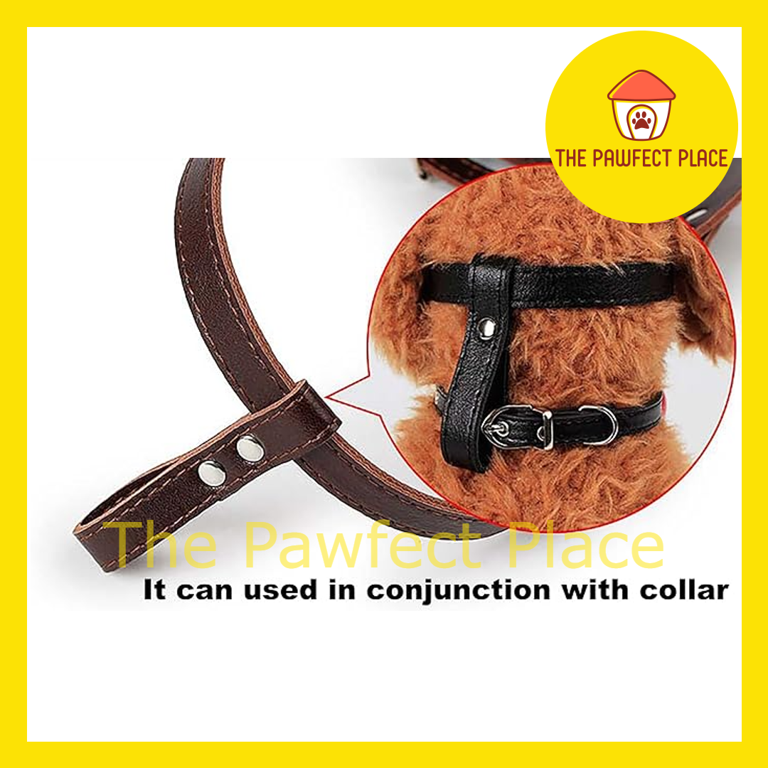 PU Leather Breathable Dog Muzzle Dog Mouth Cover Anti Bite