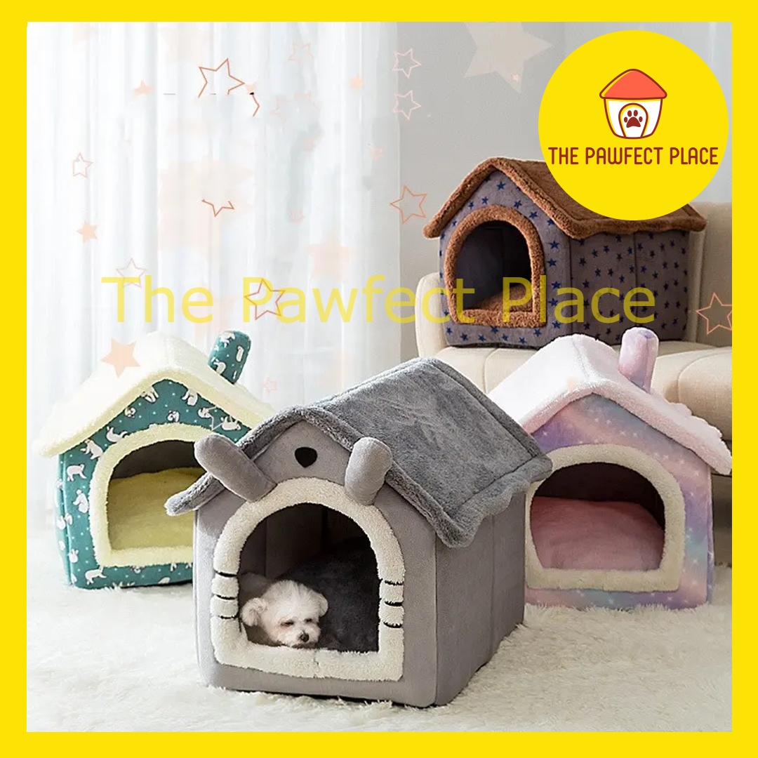 Pet House Washable Foldable Indoor Pet Bed Dog Bed Soft Kennel Bed Cat Bed House Cat House Warm