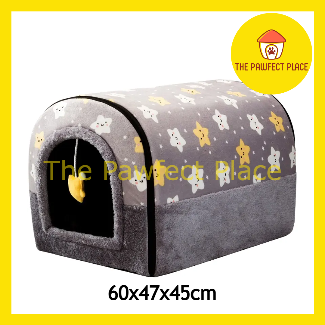 Pet House Washable Foldable Indoor Pet Bed Dog Bed Soft Kennel Bed Cat Bed House Cat House Warm