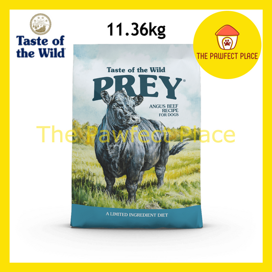 11.34kg Taste of The Wild Prey Angus Beef for Dogs Grain Free TOTW Made in US