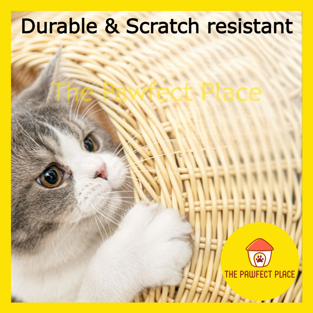 Handcraft Cat Dog Imitated Rattan Pet House FREE MAT Breathable Bed Washable Nest