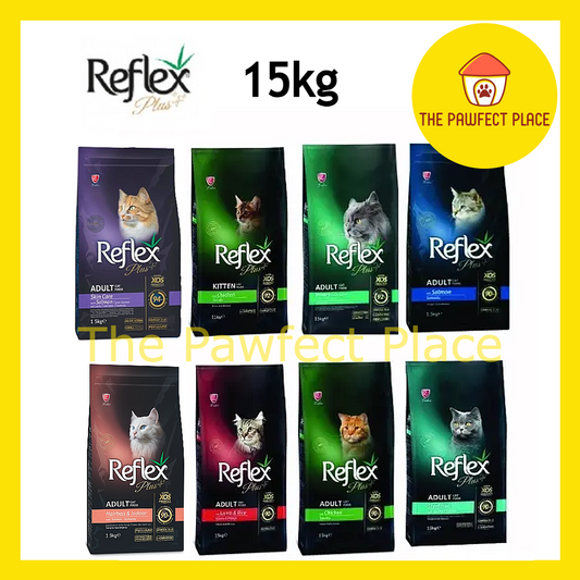 Reflex Plus 15kg Kitten Adult Cat Dry Food Urinary Hairball Indoor Salmon Lamb