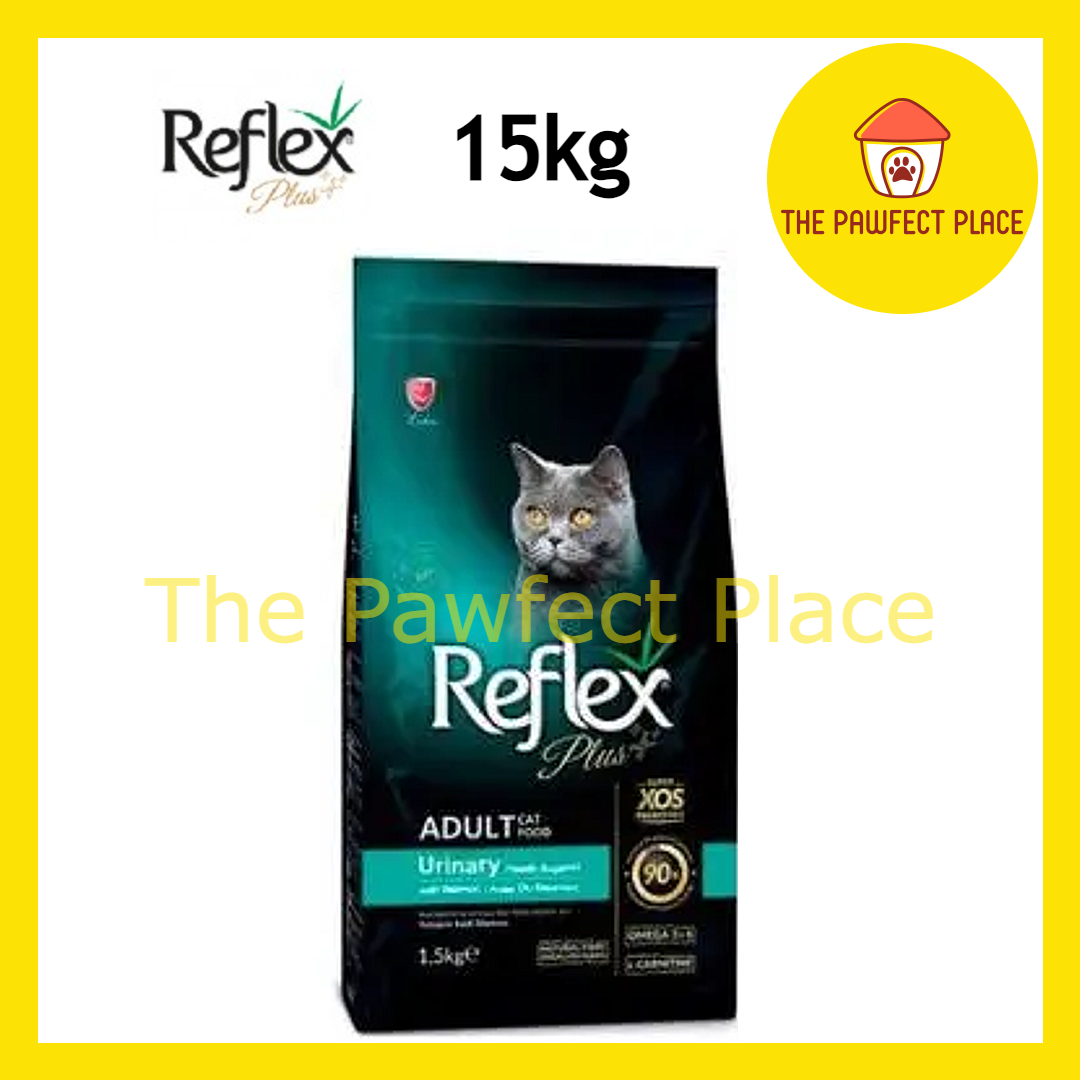 Reflex Plus 15kg Kitten Adult Cat Dry Food Urinary Hairball Indoor Salmon Lamb