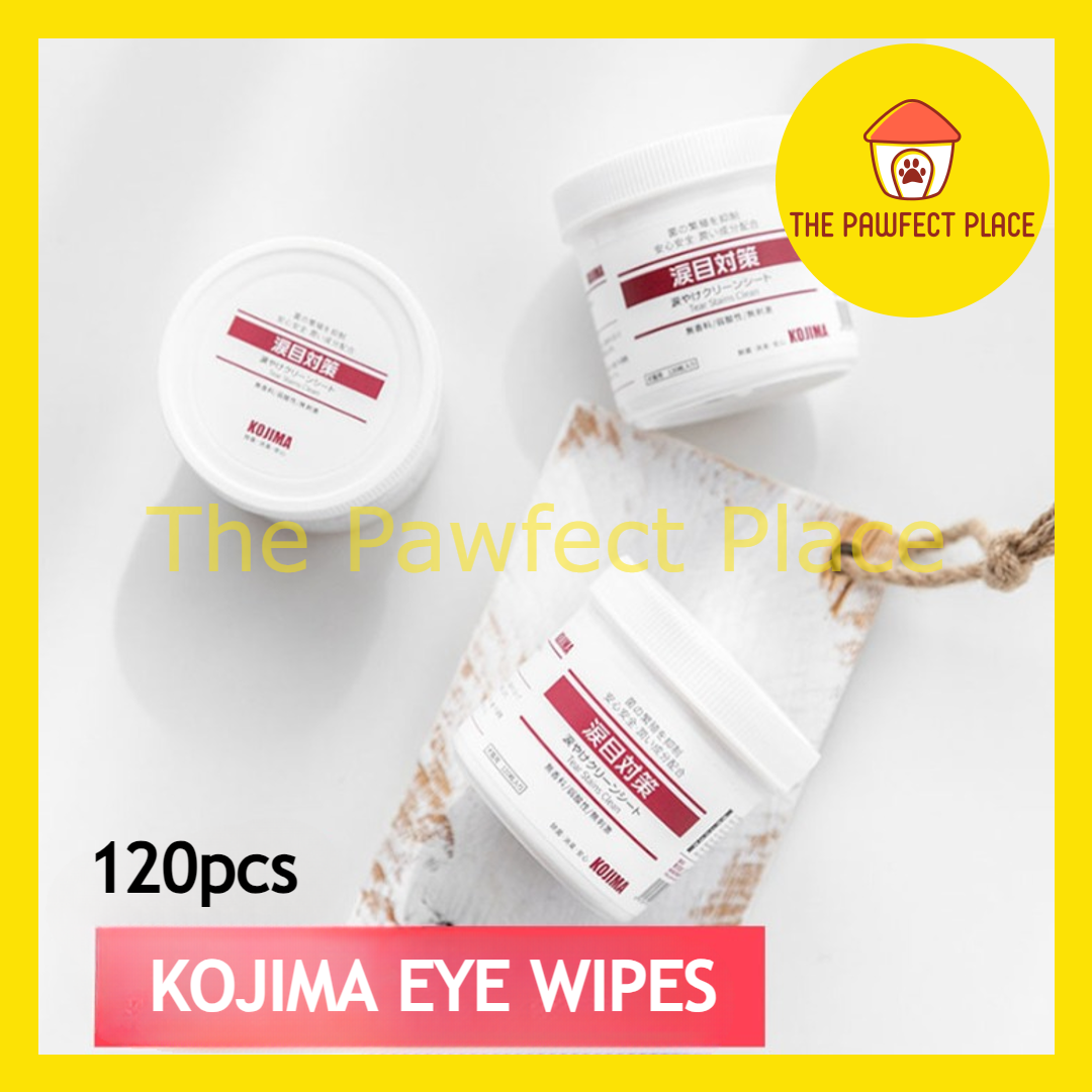 Kojima Pet Eyes Wet Tissue Pet Wipe Tisu Kucing Lap Mata Tear Stains Clean Pad for Cat & Dog (120pcs)