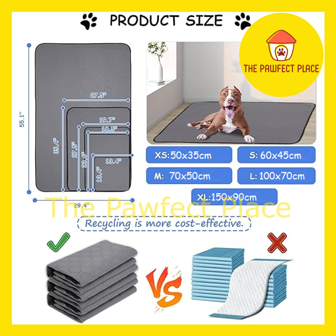 Reusable Washable Wee Pee Pads Dog Cat Waterproof Potty Training Pee Pad Training Pad Absorbent Non Slip