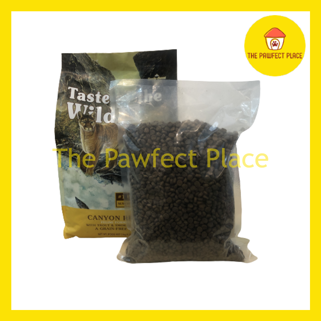 Taste Of The Wild Cat Food 2kg Repack 1kg 100% Original Rocky Mountain Canyon River Makanan Kucing Dryfood TOTW