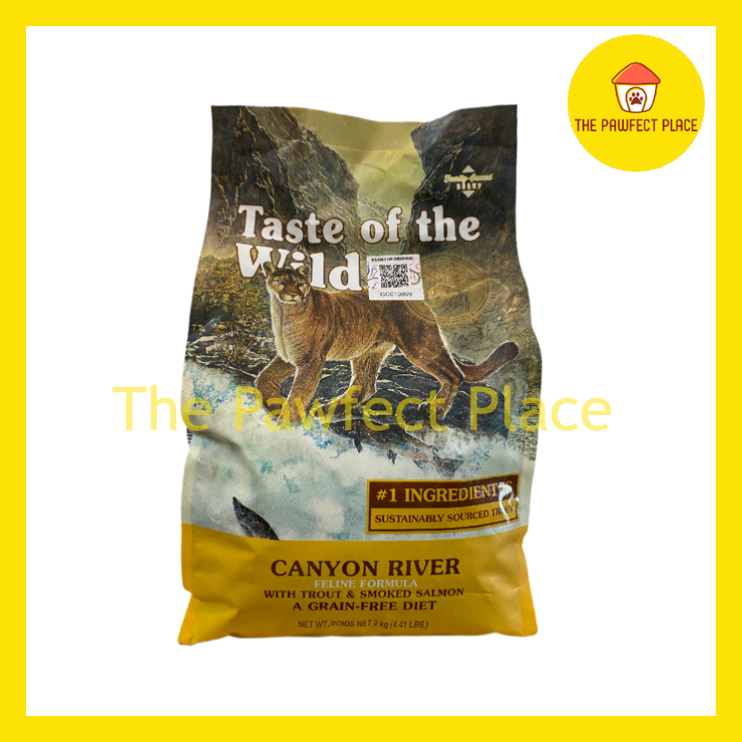 Taste Of The Wild Cat Food 2kg Repack 1kg 100% Original Rocky Mountain Canyon River Makanan Kucing Dryfood TOTW