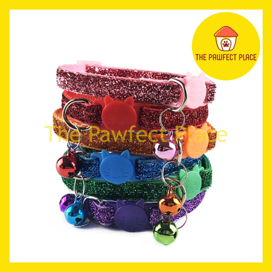 Pet Glitter Bling Bell Collar Pet Dog Cat Puppy Kitten Small Animal Fashion Rantai Kucing