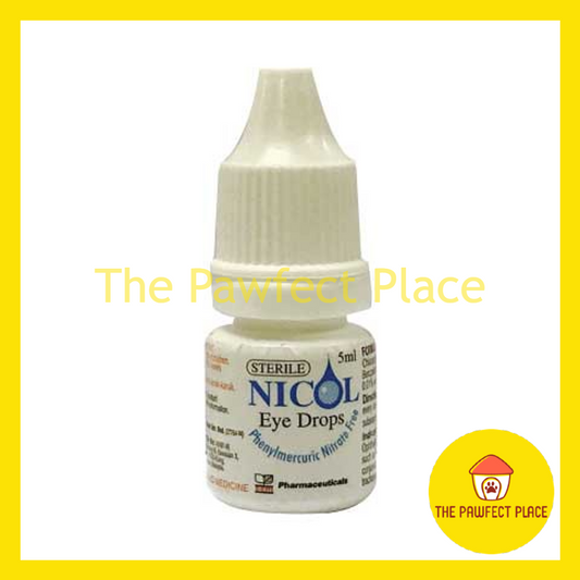 NICOL EYEDROP 5ML (SUITABLE TO USE FOR CAT & DOG) EXP : 12/23