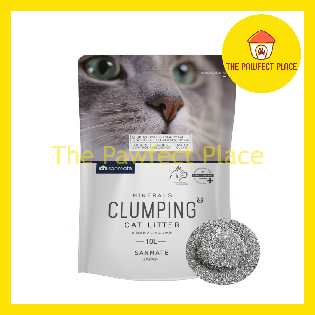 SANMATE SANKING 10Liter 7kg Japanese Mineral Clumping Cat Litter Sand Pasir Kucing High Quality Low Dust