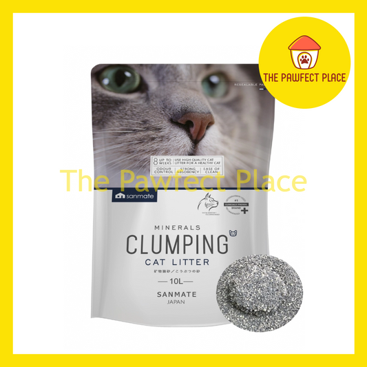 SANMATE SANKING 10Liter 7kg Japanese Mineral Clumping Cat Litter Sand Pasir Kucing High Quality Low Dust