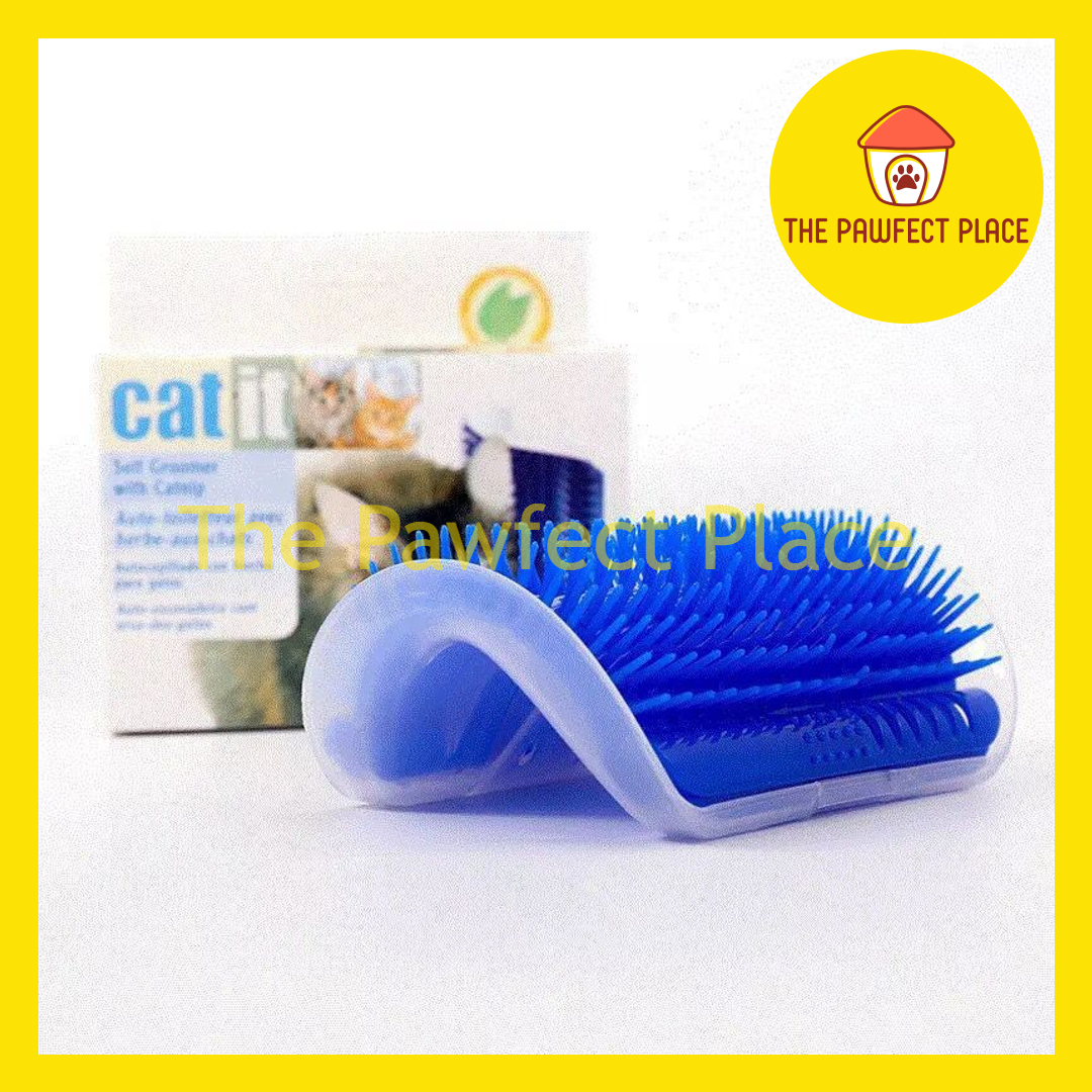 Pet Cat Brush Corner Self Groom with Catnip