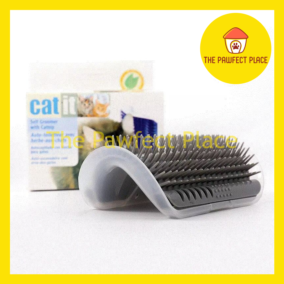 Pet Cat Brush Corner Self Groom with Catnip