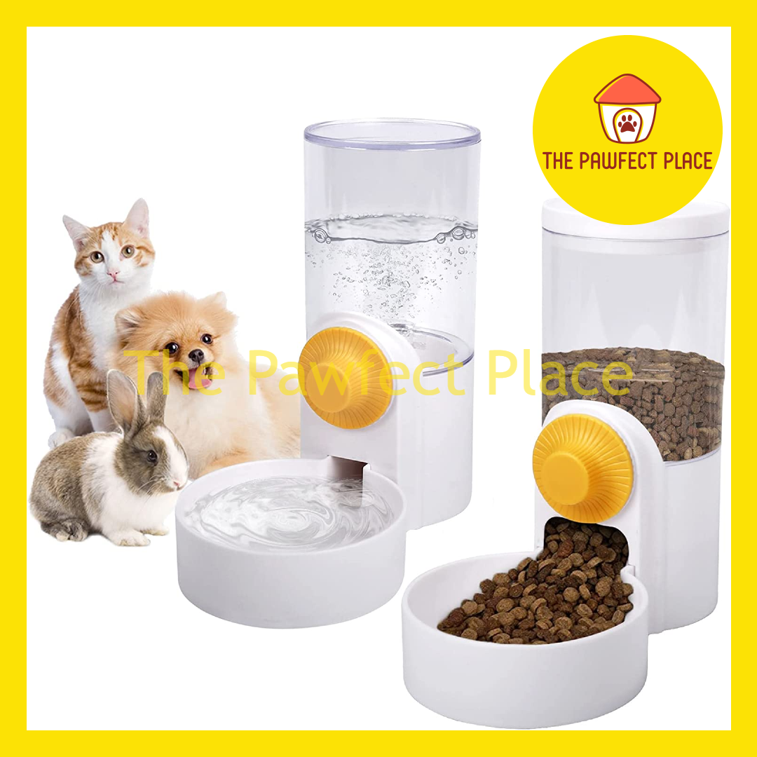 Pet Food Feeder Dispenser 850g Water Feeder Dispenser 1L